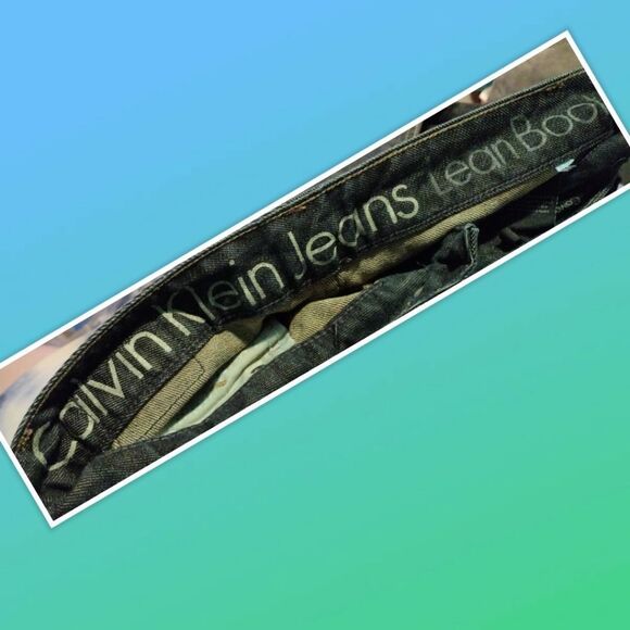 CALVIN KLEIN JEANS Womens' Lean Boot Blue Jeans Size 27/4 - Picture 5 of 7